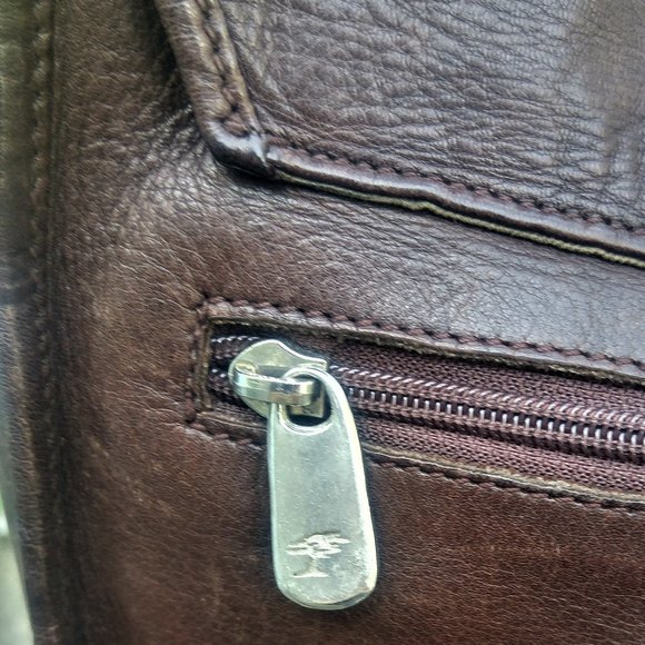 Ellington Vintage Pebbled Leather Messenger Crossbody Bag Adjustable Straps - Picture 8 of 10